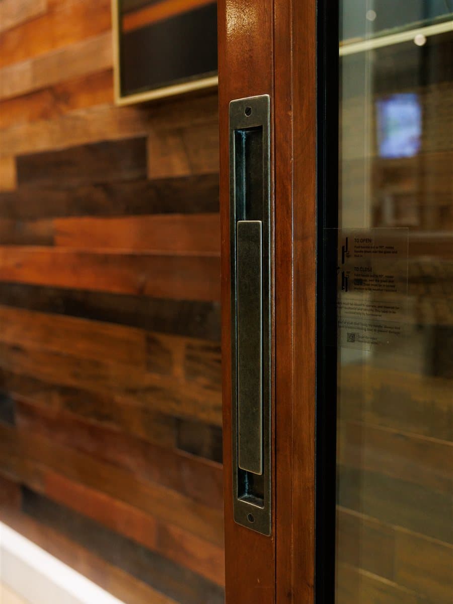 Architectural door hardware detail