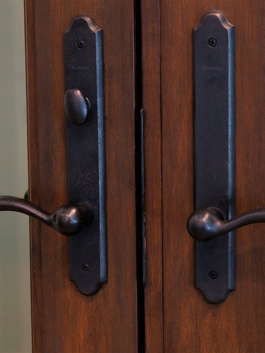 Architectural door hardware detail