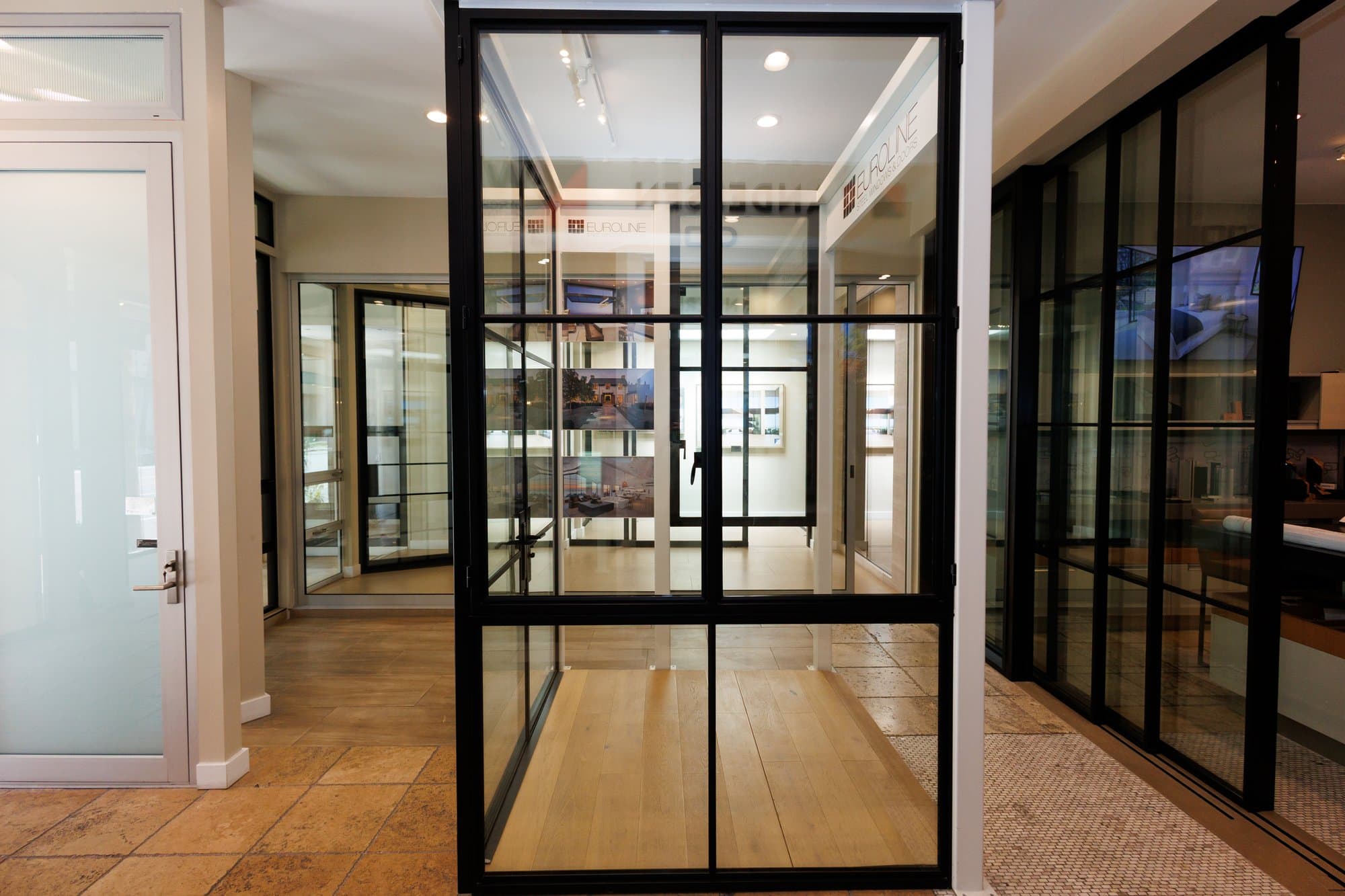 Euroline Steel Windows & Doors on display in the HDR Windows showroom
