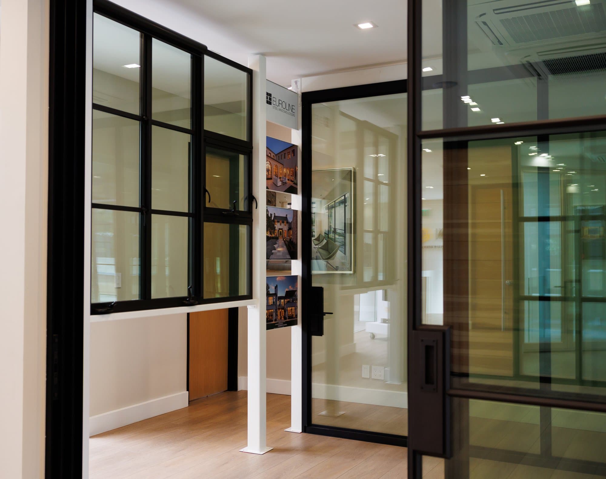 Euroline Steel Windows & Doors on display in the HDR Windows showroom