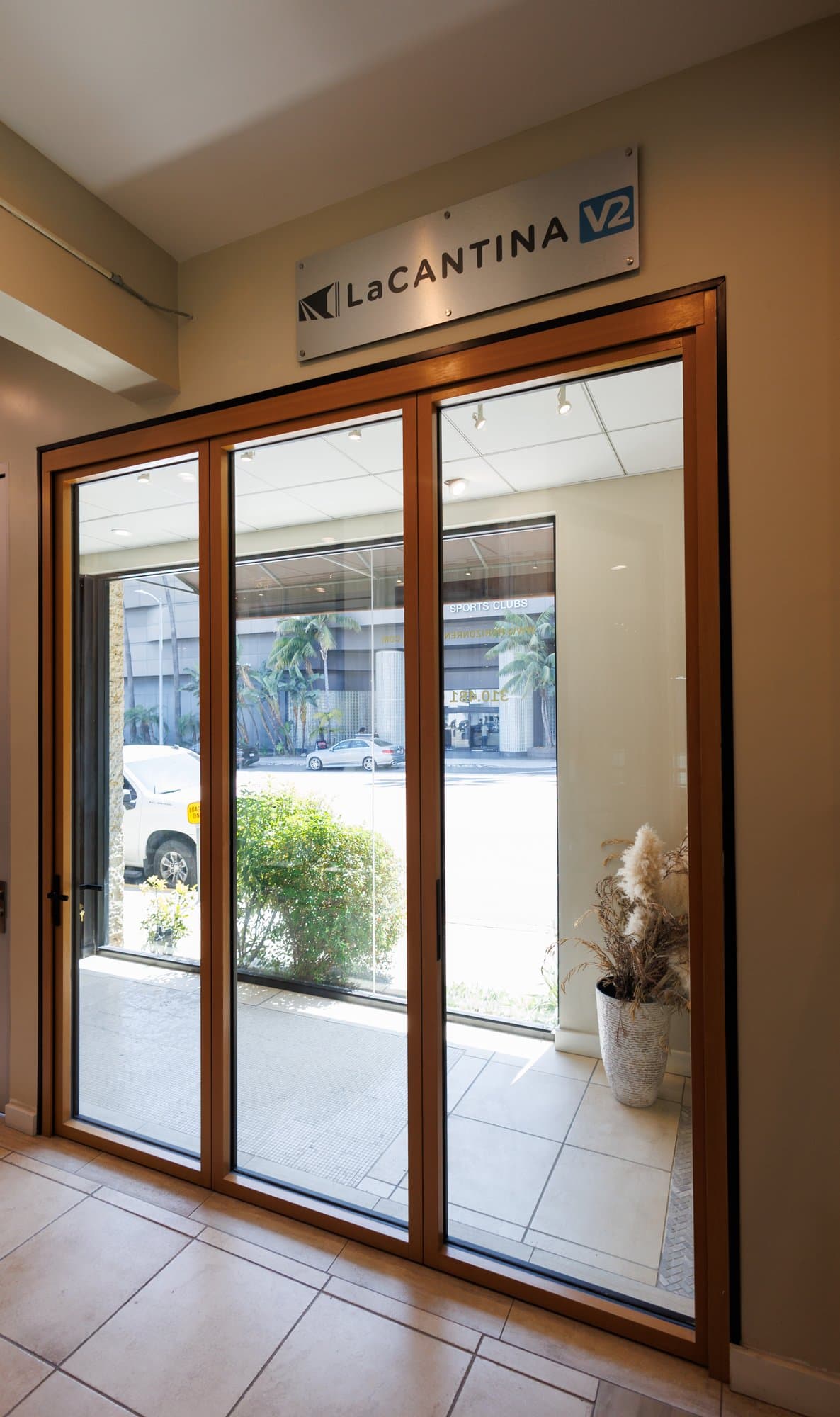 LaCantina Doors on display in the HDR Windows showroom